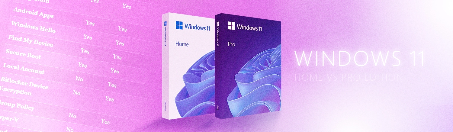 Windows 11 Home vs Pro editions